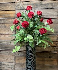 LUXURIOUS RED ROSES (SILK)