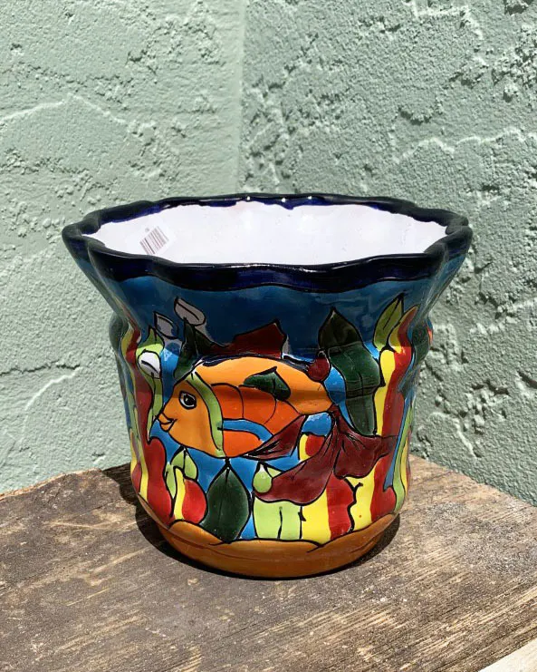 Talavera Scallop Pottery Set Fishes Port Charlotte (FL) Gift