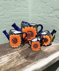 Talavera- Sunflower Watering Can Pottery
