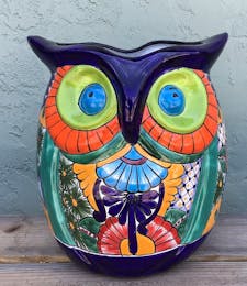 Talavera- Large Blue Owl