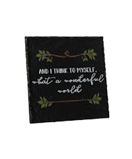 Wonderful World Plaque with Easel