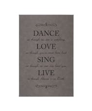 Dance Love Sing Live Wall Canvas