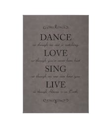Dance Love Sing Live Wall Canvas