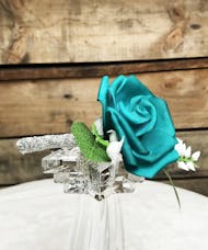 Teal Boutonnieres (Silk)