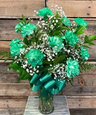 Green Carnation Bouquet
