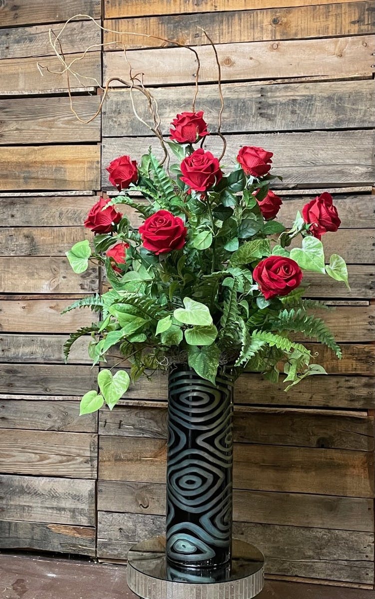 Luxurious Red Roses (Silk) Port Charlotte Florist (FL) SameDay Silk