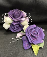 Purple Corsage & Boutonniere Set (Silk)