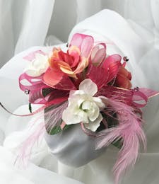 Pink and White Corsage (Silk)