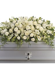 Purity and Peace Full Casket Spray